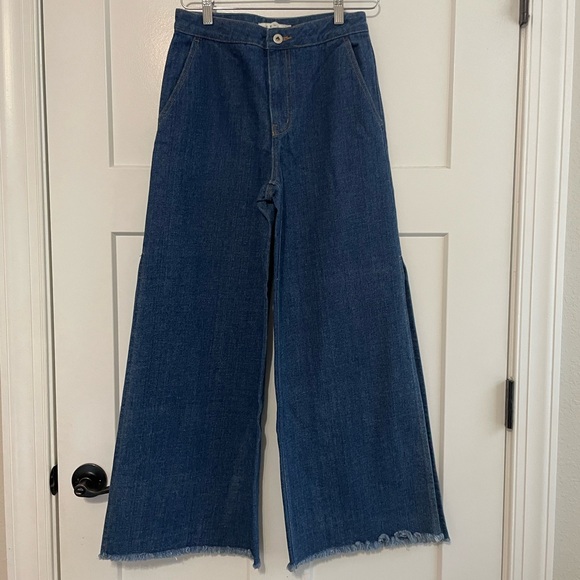 NEUL Wide leg Split Hem Jeans‎ Size Small - Picture 2 of 10